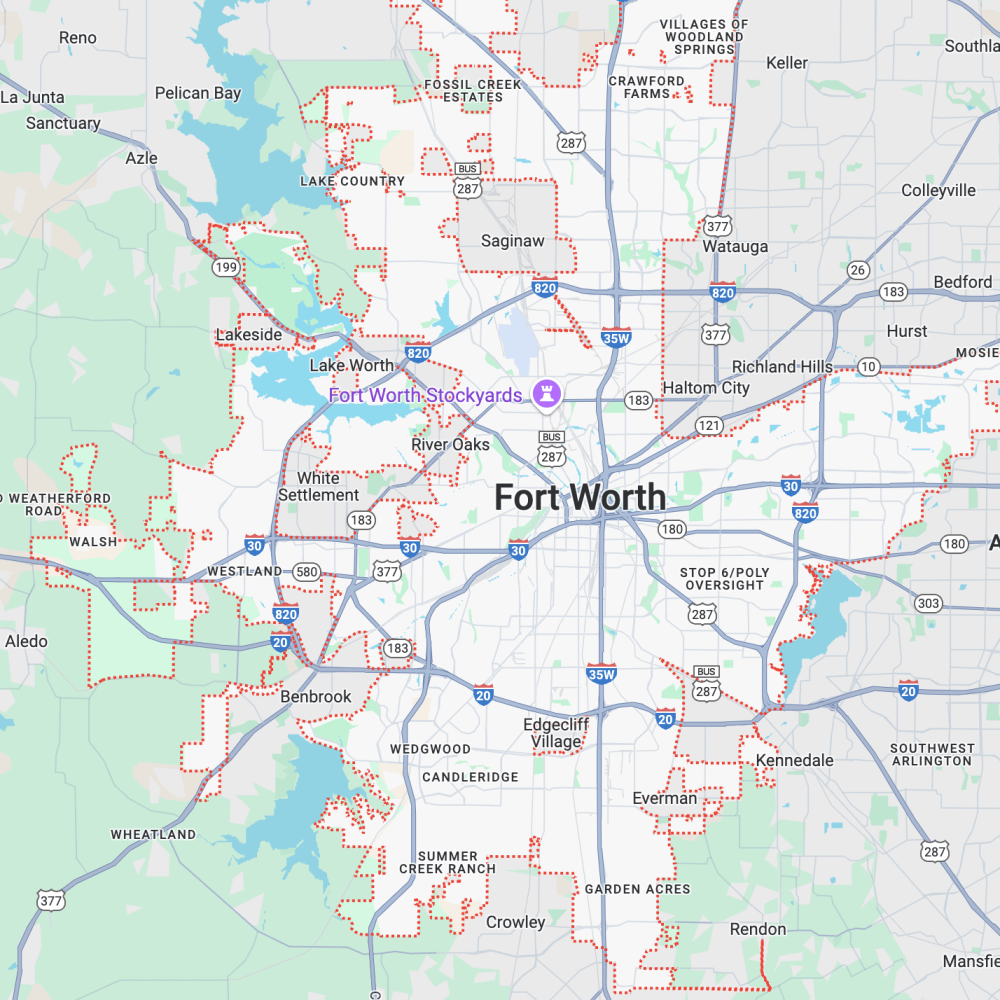 fort worth map fort worth map